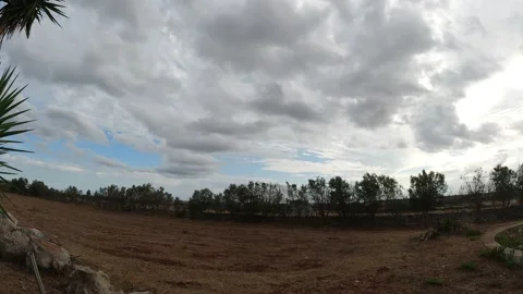 Timelapse of a cloudy post thunderstorm sky Stock Footage 135482759