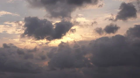 Timelapse cloudy sky in evening Stock-Footage 85617817
