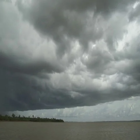 Timelapse of a cloudy sky just before a storm. Stock Footage 69544975