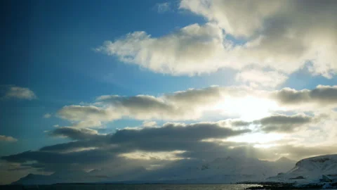 Timelapse cloudy sky mountains nature Stock Footage 111850441