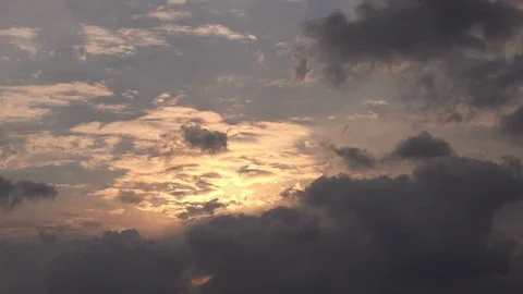 Timelapse cloudy sky at sunset Stock-Footage 106203071