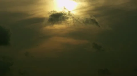 Timelapse cloudy sunset Stock Footage 11599341