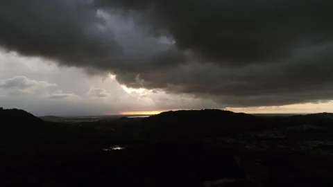 Timelapse of the cloudy sunset Stock Footage 246242308