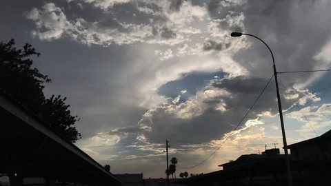 Timelapse Cloudy Sunset Sky IMG 0794 Stock Footage 92194047