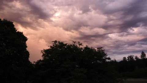 Timelapse of a cloudy, thundery sky in the evening in switzerland Stock Footage 201362259