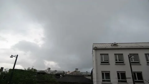 Timelapse of cloudy winter rainy sky Stock Footage 131010790