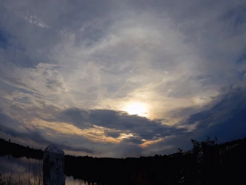  timelapse clound and sky in sunset. Video stock 89479551