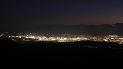 Timelapse of Coachella Valley at dusk Stock Footage 255540329