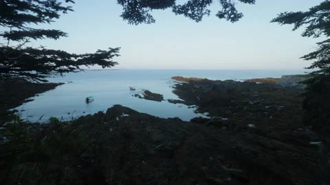 Timelapse of the coast line with the boat Stock Footage 135566271