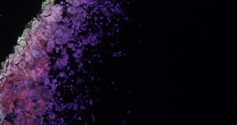 Timelapse of Cobalt chloride crystallization under polarized light Stock Footage 114312674