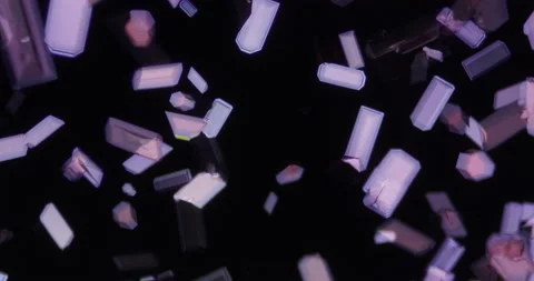 Timelapse of Cobalt chloride crystallization under polarized light Stock Footage 114320746