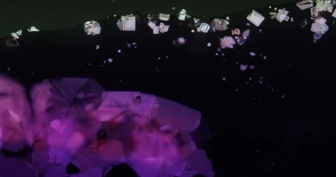 Timelapse of Cobalt chloride crystallization under polarized light Stock Footage 114326069