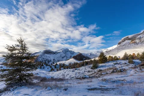 Timelapse Col de vars 2 Stock Footage 142689207