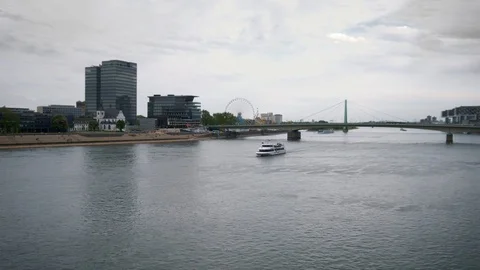 Timelapse Cologne Dramatic Grey Sky Stock Footage 106964778