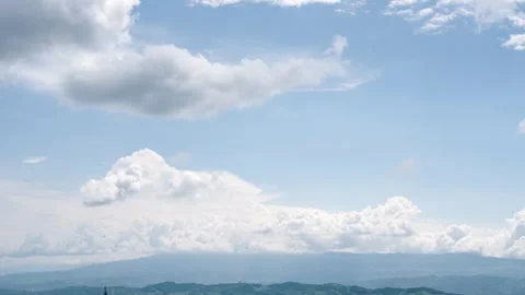 Timelapse of the Colombian Sky with Soft Clouds Over Eastern Andes, Stock Footage 281857889