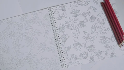 Timelapse of colored pencils that appears one by one, on white paper background 動画素材 95752671