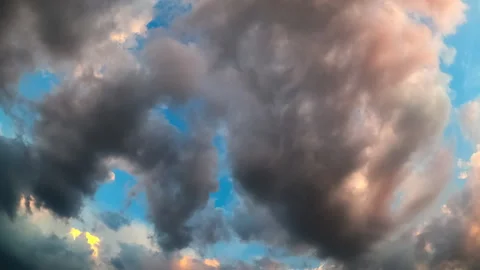 Timelapse of colorful clouds at dusk Stock Footage 314015634