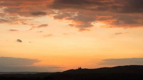 Timelapse Colorful Cloudy Sunset Stock Footage 117127236
