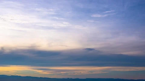Timelapse of colorful dark and blue sky with clouds and Sunrise Stock Footage 253177582