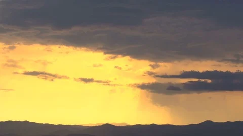 Timelapse colorful dramatic sky with cloud at sunset. Stock Footage 82026805