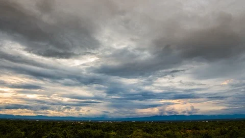 Timelapse colorful dramatic sky with cloud at Sunrise Stock Footage 99586470