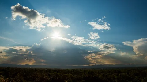Timelapse colorful dramatic sky with cloud at Sunrise Stock Footage 99621833