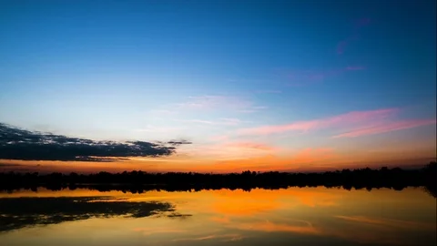 Timelapse colorful dramatic sky with cloud at Sunrise Stock Footage 99623185