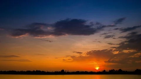 Timelapse colorful dramatic sky with cloud at Sunrise Stock Footage 99623416