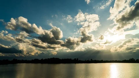Timelapse colorful dramatic sky with cloud at Sunrise Stock Footage 100280548