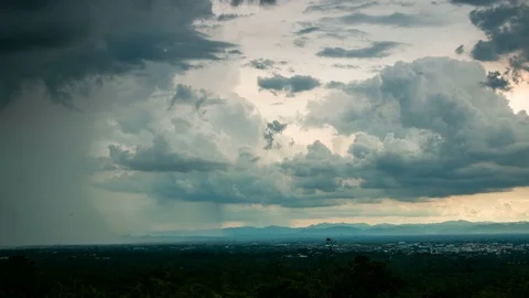 Timelapse colorful dramatic sky with cloud at sunset. Stock Footage 100619529
