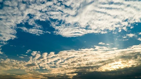Timelapse colorful dramatic sky with cloud at sunset. Stock Footage 100619798