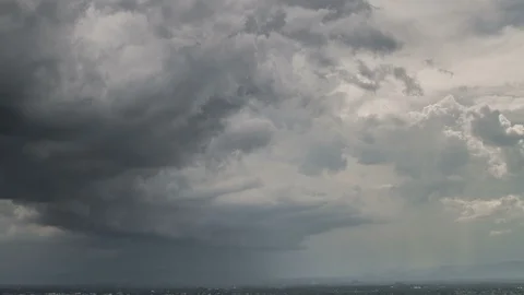 Timelapse colorful dramatic sky with cloud at sunset. Stock Footage 100663060