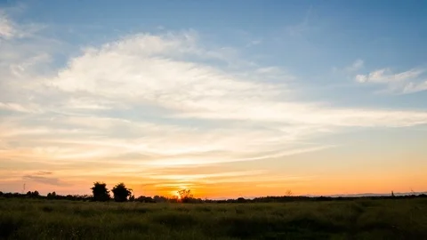 Timelapse colorful dramatic sky with cloud at Sunrise Stock Footage 100664329