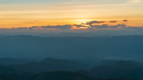 Timelapse colorful dramatic sky with cloud at sunset. Stock Footage 101019815