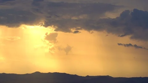 Timelapse colorful dramatic sky with cloud at sunset. Stock Footage 104591946