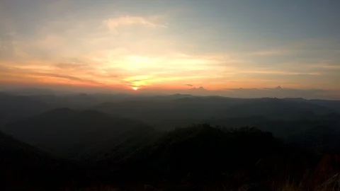 Timelapse colorful dramatic sky with cloud at sunset. Stock Footage 104596138
