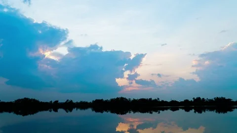 Timelapse colorful dramatic sky with cloud at Sunrise Stock Footage 123099503