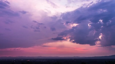 Timelapse colorful dramatic sky with cloud at Sunrise Stock Footage 123099710