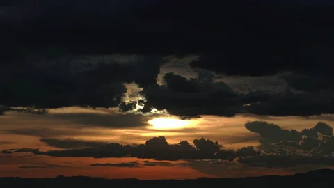 Timelapse colorful dramatic sky with cloud at Sunrise. Stock Footage 154592925