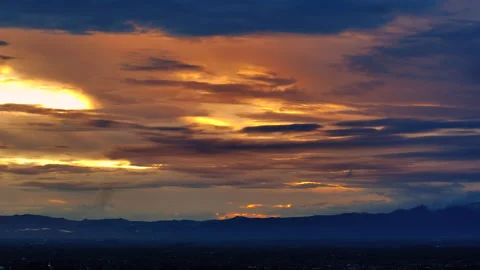 Timelapse colorful dramatic sky with cloud at Sunrise Stock-Footage 155748412