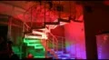 Timelapse of colorful stairs in night club HD Footage
