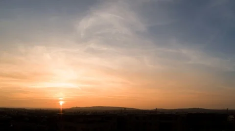 Timelapse Colorful Sunset With Clouds 库存影片 117127604
