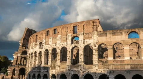 Timelapse of Colosseum in Rome during sunset Stock Footage 44190034