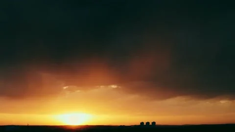 Timelapse of colourful sky at sunset Stock Footage 133341318