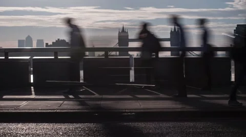 Timelapse of commuters in London Stock Footage 41398933
