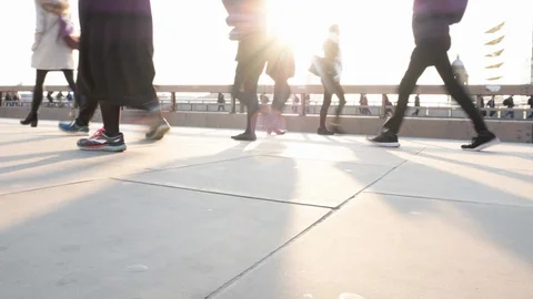 Timelapse of commuters at sunset Video stock 106900072