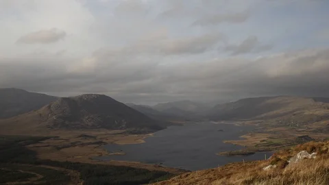 Timelapse from Connemara Mountains Video stock 123654912