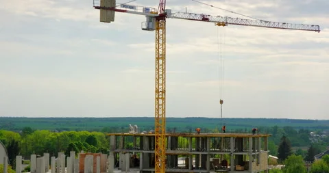 Timelapse of construction architecture work in natural land with workers Stock Footage 130717671