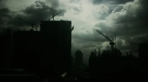 Timelapse construction cranes Stock-Footage 11538813