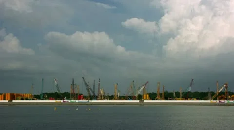 Timelapse construction cranes Stock-Footage 11566147